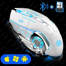 Bluetooth Rechargeable Wireless Gaming Mouse RGB Backlit USB PC Gamer Mouse picture