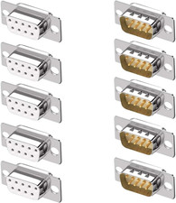 10PCS Gold Plated Joints DB9 RS232 D-SUB Serial Solder Cup Connectors picture