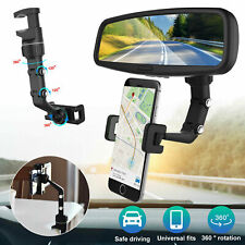 360° Rotation Car Rear View Mirror Mount Holder Stand  for iPhone Android Phone picture