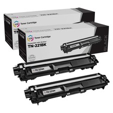 Compatible Toner Replacement for Brother TN-221 TN221BK (Blk, 2-Pk) picture