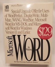 Microsoft Word for Windows 1992 BRAND NEW UNOPENED picture