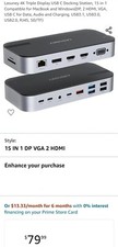 Lasuney 4k Triple Display USB C Docking Station. picture