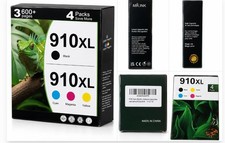 910XL Ink Cartridge Replacement for HP Printers, 4-Pack by PROSWIFT - NEW picture