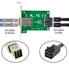 Dual Ports Mini SAS HD SFF-8644 to Internal SAS HD SFF-8643 PCBA Female Adapter picture