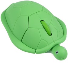 Wireless Mouse Cute Animal Green Turtle Shape Silent Click middle, picture