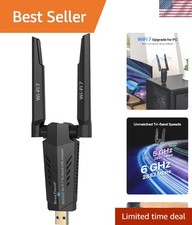 BE6500 USB WiFi 7 Adapter, Tri-Band Long Range USB WiFi Adapter for Desktop P... picture