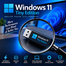 Microsoft Windows 11 Tiny Edition USB Flash Drive Old Hardware Supported picture