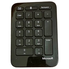 Microsoft Wireless Numeric Keypad, Black, Portable, Enhanced Function Keys, EN picture