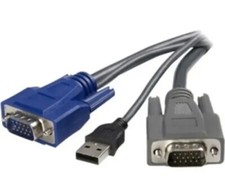 StarTech.com 10 ft Ultra-Thin USB VGA 2-in-1 KVM Cable (SVUSBVGA10) picture