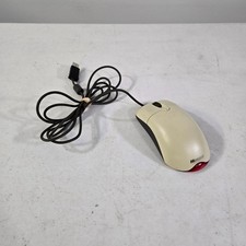 Vintage Microsoft Wheel Mouse Optical USB White Red Glow Retro Gaming Tested B1 picture