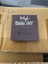 Vintage Intel 486 DX2 66 CPU 66MHz A80486DX2-66  SX807 Tested Working picture