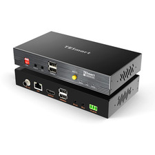 4K@30Hz HDMI KVM Extender 328ft/100m Over CAT6/CAT6A with PoE USB 2.0 Audio & IR picture