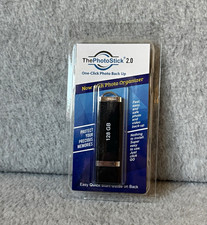 ThePhotoStick 2.0 128GB USB 2.0 USB Flash Drive One-Click Photo Backup Black picture