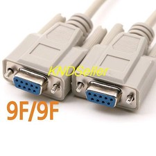 15M 45ft ( Serial Null Modem Cable ) Female CROSS RS232 DB9 9 Pin F-F Lead Wire picture