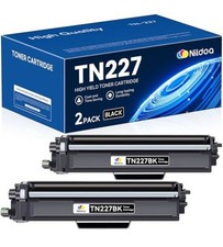 Nildoa High Yield Replacement Toner Cartridge For Brother TN227 , Black, 2 Pack, picture