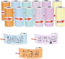 12PCS Mini Thermal Printer Self-Adhesive Sticker Paper for Journals and Notes picture