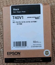 New  Epson UltraChrome XD2 T40V1 50ml Ink Cartridge - Black Exp 03/5/2027 picture