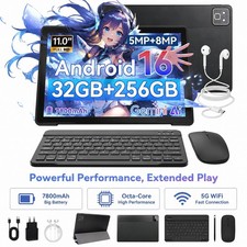 Urao Android 16 Tablet 11 inch 32GB+256GB+1TB Expand Octa-core 7800mAh WIFI LCD picture