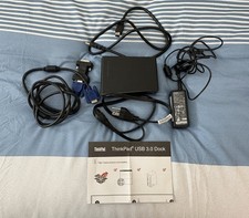 Lenovo ThinkPad 0A33970 USB 3.0 Docking Station And All Cables Power picture