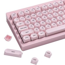 129 Keys PBT Keycaps MOA Profile Pink Jelly Custom MX 60 65 75 96 % Layout picture