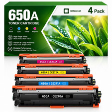 650A(4-Pack) CE270A CE271A CE272A CE273A Toner Replacement for HP CP5525dn M750 picture