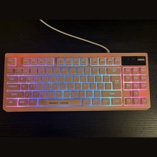 KOLMAX HUNTER K04 Pink RGB Gaming Keyboard 87 Key TKL Wired USB + USB-C Adapter picture