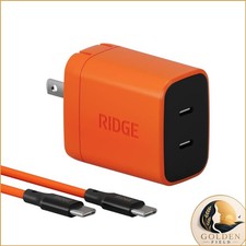 Ridge Ridge 45W Charger Power Bank, Dual USB-C - Basecamp Orange A0860-103 picture
