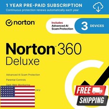 Norton 360 Deluxe 2026 Ready, Antivirus software for 3 Devices with Auto-Renewal picture