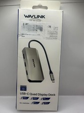WAVLINK USB C Laptop Docking Station 7-IN-1 Quad Monitor For Dell/HP/Lenovo/Mac picture
