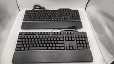 LOT OF 2 Dell KB813 (KB813BKUS) Smartcard Wired Keyboard - Black  picture
