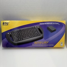 Vintage BTC Wireless Handheld Keyboard Joystick Mouse 9019 URF With Receiver picture
