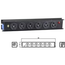 Powercon Input Power Strip Distributor 4 Australia Socket or 6 Edison Output picture