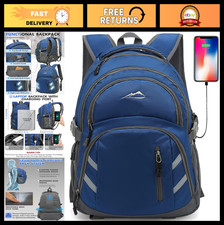College Laptop Backpack with USB Charging Port, Anti-Theft, Fits 15.6