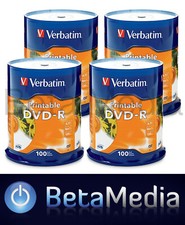 400 x Verbatim blank DVD-R 16x 4.7GB - White Inkjet Printable DVD Discs picture