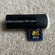 USB Multi-Card Reader SD/SDHC/MicroSD/MiniSD/Memory Stick + 8GB SDHC picture
