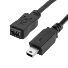 CY USB 2.0 Mini USB 5Pin Male to Female Extension Adapter Cable 5Ft Mi picture
