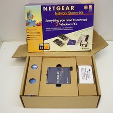 NETGEAR Network Starter Kit (SB104) 4 Port Hub, 2x Network Cards & Software NOS picture
