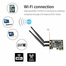 1Pc Dual Band 2.4G/5G PCI-E WiFi Wireless Card Adapter 600Mbps for  Computer US picture