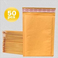 PolycyberUSA 50 pcs #6 Kraft Bubble Envelope Mailers  (Inner 12.5x18) picture