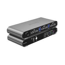 Terived 2 Port DP USB 3.0 Automatic KVM Switch Dual Monitor 4K@144Hz Two Comp... picture