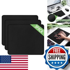 Jofuler 3 Pack Mouse Pad Stitched Edges Non-Slip Rubber Base Black picture