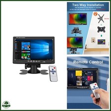 7 inch Portable Small HD 1080P VGA Monitor, Mini Screen 1024x600, HDMI/VGA/AV In picture