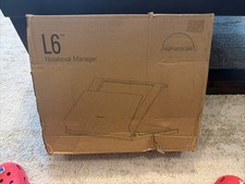 NIB Humanscale L6 Silver Laptop Stand/Riser Adjustable 360 Rotation USB Hub picture