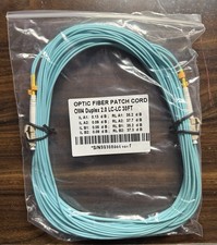 OM4 LC to LC Fiber Optic Patch Cable Multimode Duplex Aqua 50/125 SC ST 30ft picture