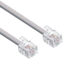 7Ft RJ11 (4C) Modular Telephone Cable Straight picture