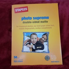 Staples Photo Supreme 50 Sheets Double sided Matte 8.5