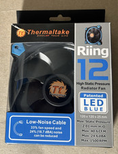 Thermaltake Riing 12 120mm Blue LED Fan High Static Pressure 3-Pin CL-F038 picture