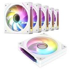 DARKROCK F120 6-Pack 120mm Infinite Mirror Case Fans - White picture