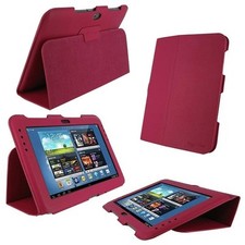 rooCASE Ultra-Slim Folio Vegan Leather for Samsung Galaxy Note 10.1 Magenta C22 picture