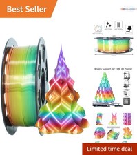 Silk Shiny Multicolored Rainbow PLA 1kg Fast Color Change 3D Printing Filament picture